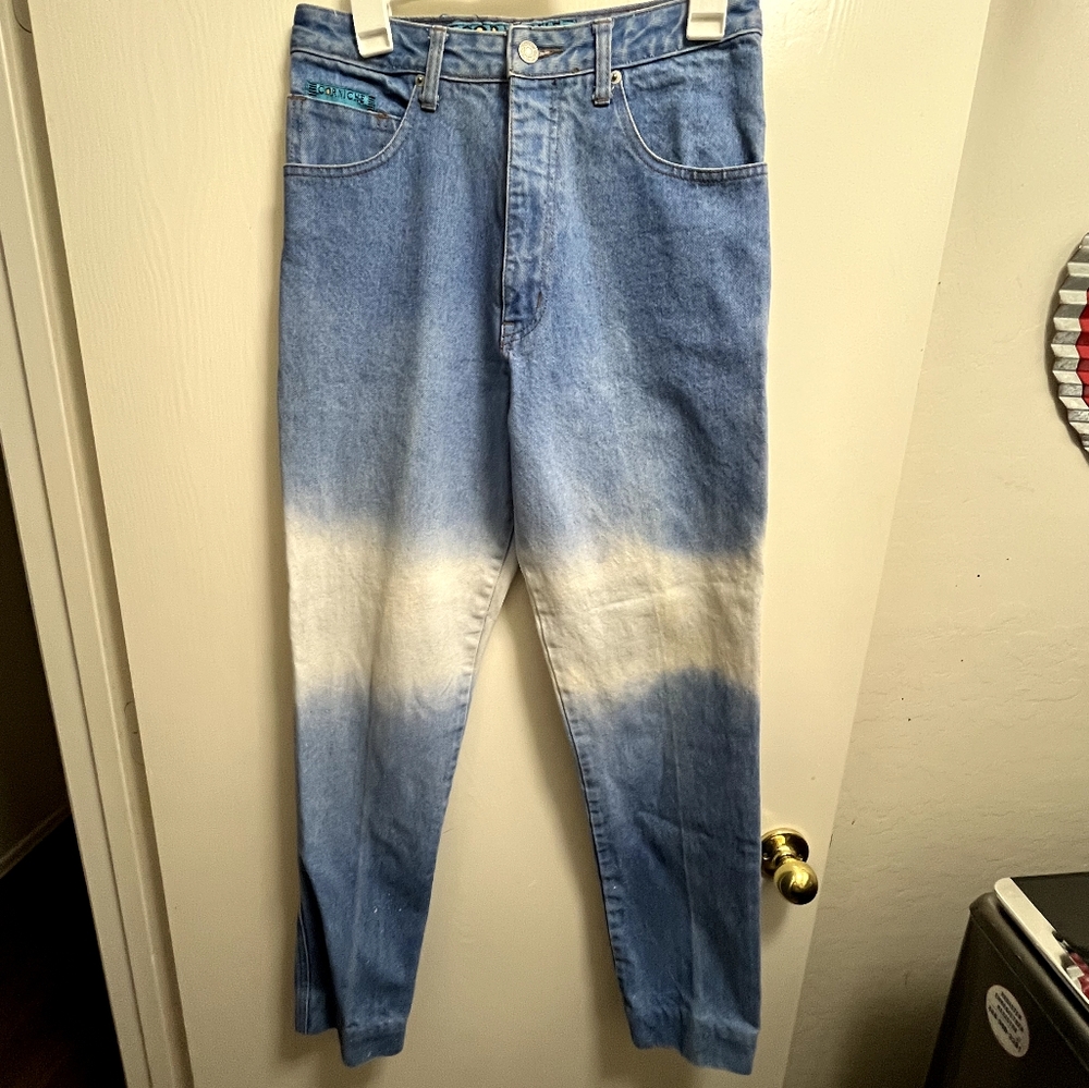 Vintage 80's Rare Women's Corniche Ombre Jeans in Excellent Condition Size 11/12